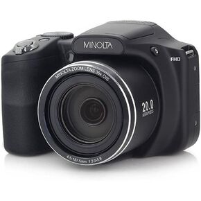 Minolta 20 Mega Pixels High Wi-Fi Digital Camera with 35x Optical Zoom, 1080p HD Video & 3" LCD, Black (MN35Z-BK) in Kuwait
