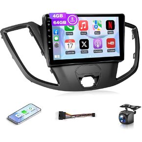 8Core 4G+64G Car Stereo for Ford Transit 2013 to 2019 Radio Wireless Apple Carplay Android Auto,9" Touch Screen for Transit Car Play GPS Navi 5G WiFi FM RDS EQ DSP Camera, Non. Large Screen in Saudi Arabia