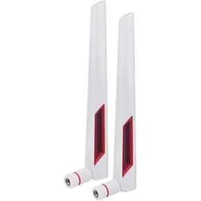 10dBi Tri-Band Adjustable External WiFi Antenna Pair | RP-SMA White/Red in Kuwait