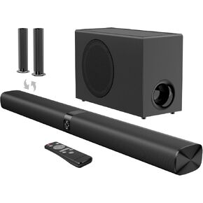 Sound Bar with Subwoofer, 110W Sound Bar for Smart TV, with Deep Bass & Volume Boost, Bluetooth/ARC/Opt/AUX, Detachable Soundbar for TV/Projectors in Saudi Arabia