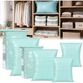 6 Pack No Pump Vacuum Storage Bags for Clothes Bedding Blankets Space Saver in Saudi Arabia
