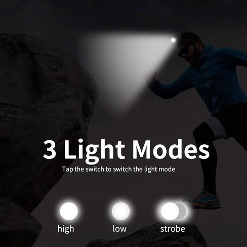 BORUIT RJ-2166 Super Bright LED Headlamp with White Light,3 Modes Adjustable Headlight Flashlight,IPX4 Waterproof Head Torch Great for Running, Camping, Hiking(Black) in Saudi Arabia