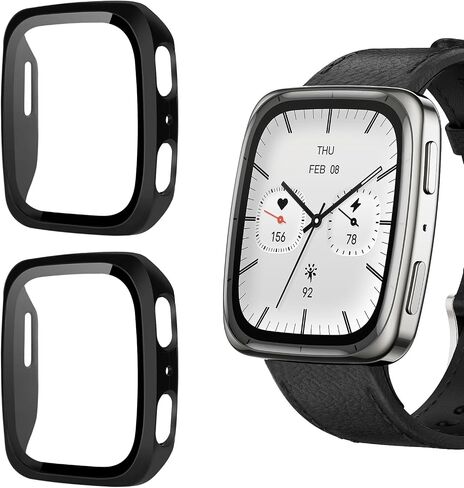 2 Pack for Amazfit Active 2 Square Smartwatch Hard Screen Protector Case in Saudi Arabia