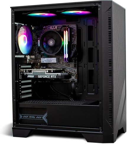 NSX GAMING Desktop Pc AMD Ryzen 5500, RTX 3050 6 Gb, 16GB RAM DDR4, SSD 512GB NVME M.2, W11, WiFi and Bluetooth Ready, Mouse and Keyboard RGB Included & 1 Year Warranty in Kuwait