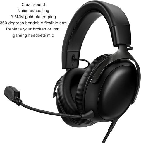 Mic Replacement 3.5mm Detachable Noise Cancelling Boom for Cloud III Gaming Headset in Kuwait