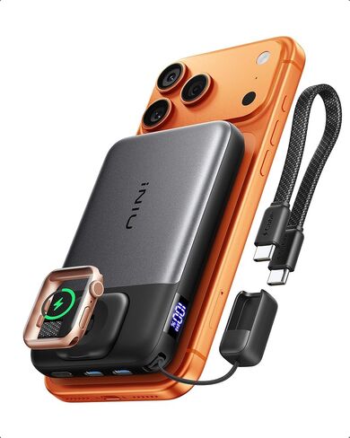 INIU for Magsafe Qi2.2 25W Portable Charger, 10000mAh Apple Watch Charger in Saudi Arabia