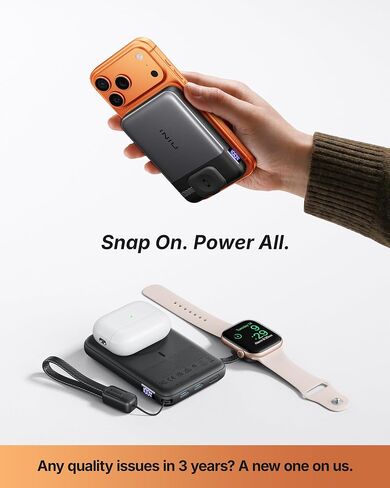 INIU for Magsafe Qi2.2 25W Portable Charger, 10000mAh Apple Watch Charger in Saudi Arabia