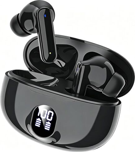 Wireless Earbuds Bluetooth 5.3 Headphones 40H Playback Noise Canceling Ear Buds with LED Power Display Charging Case IPX7 Waterproof Earphones with Mic Headset in Kuwait