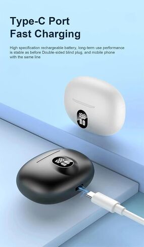 Wireless Earbuds Bluetooth 5.3 Headphones 40H Playback Noise Canceling Ear Buds with LED Power Display Charging Case IPX7 Waterproof Earphones with Mic Headset in Kuwait