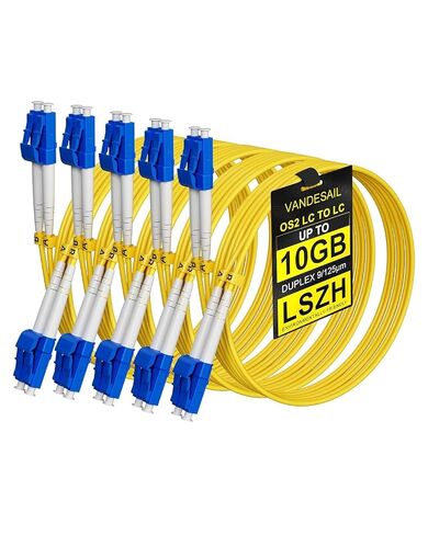 LC to LC Fiber Patch Cable, OS2 Single Mode, 2M(6.6 FT), 5 Pack in Saudi Arabia
