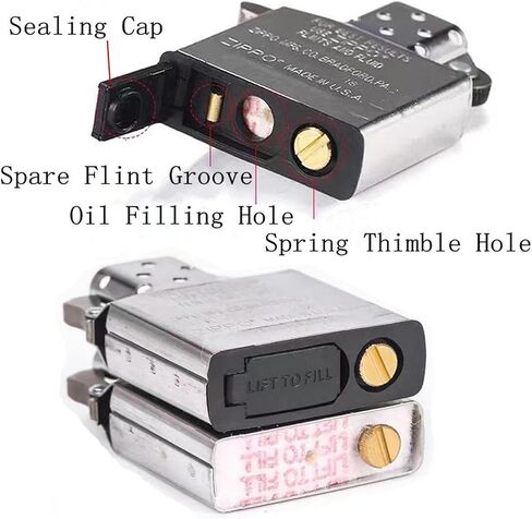 Universal Lighter Bottom Parts Replacement Repair Kit Pack for Petrol Gas Oil Fluid Lighter Accessories (Flint Stone, Cotton, Wick, Cotton Felt Pad & Rubber Felt Pad) in Saudi Arabia