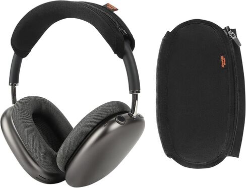 Headphone Cover for Apple AirPods Max, Soft Sports Fabric Replacement Headband Cushion Pad Cover Compatible with Apple AirPods Max Headphone Protector - Black in Saudi Arabia