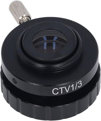 CTV Lens Adapter Microscope Camera Adapter C Mount with Metal and Optical Glass Construction for Trinocular Stereo Microscopes Laboratories Bio Pharmaceuticals (SZMC TV1/3) in Saudi Arabia