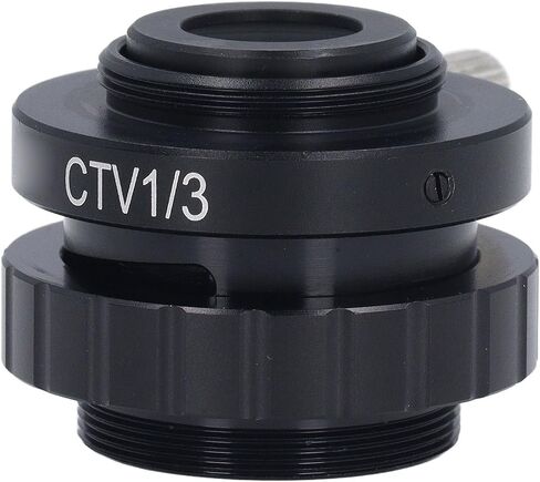 CTV Lens Adapter Microscope Camera Adapter C Mount with Metal and Optical Glass Construction for Trinocular Stereo Microscopes Laboratories Bio Pharmaceuticals (SZMC TV1/3) in Saudi Arabia