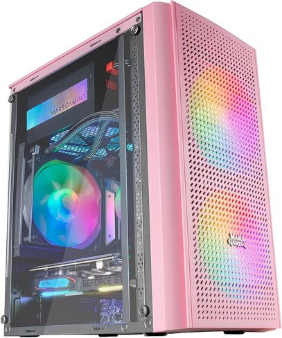 Mars Gaming MCZ, Premium Compact PC Case, MicroATX, Panel + Front Mesh, Black in Saudi Arabia
