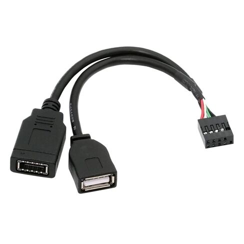 xiwai Dual USB 3.1 Front Panel Socket Key-A Type-E to USB 2.0 9Pin 10Pin Mainboard Header Male Cable Extension Adapter in Kuwait