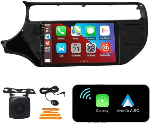 [4G 64G] Android Car Stereo FM Radio Carplay Android Auto 9" Touchscreen Headunit Media Player with Backup Camera for Kia Rio 2015 2016 2017 in Saudi Arabia