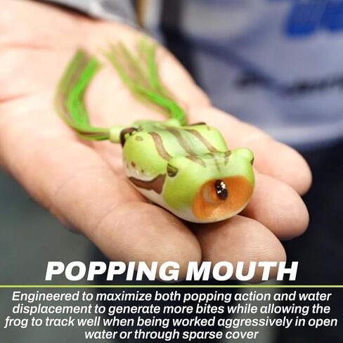 SNAG PROOF Smash Mouth Popping Frog | Hollow Body Topwater Frog Lure | Duckling, 2.5-Inch, 5/8 oz in Kuwait