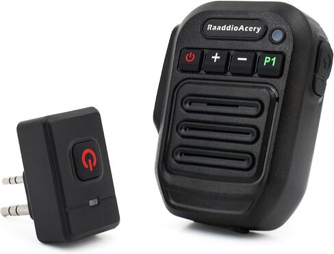 Wireless Speaker Microphone for Icom ID-51A ID-31A ID-52A IP100H IP501H – 33ft Range Hand Mic with 360° Belt Clip, USB-C Charging, 3.5mm Jack for Security & Warehouse Use in Kuwait