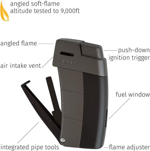 Xikar 9689BK Resource Ii Pipe Lighterwith Pipe Tools, Black in Saudi Arabia