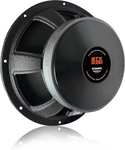 STX Audio 1X STX65PX 6.5-Inch Super Mid Range Speaker Single, 4 Ohm, 1500W Max, 560W RMS, 97dB Sensitivity, 1.75" Voice Coil, 38oz Ferrite Magnet for Pro Car Audio in Kuwait