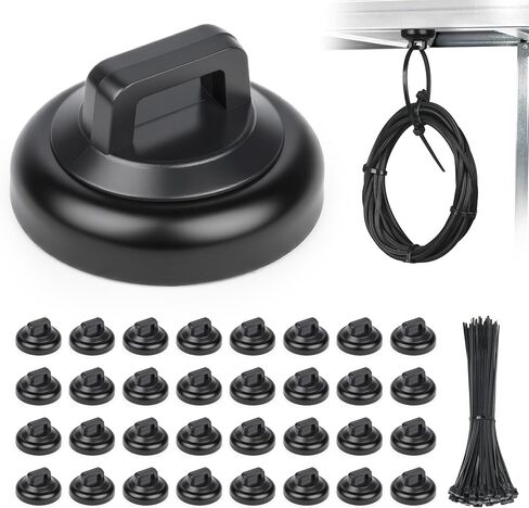 32Pcs Magnetic Zip Tie Mount 100Pcs Cable Ties,Zip Tie Base Holder Set in Saudi Arabia