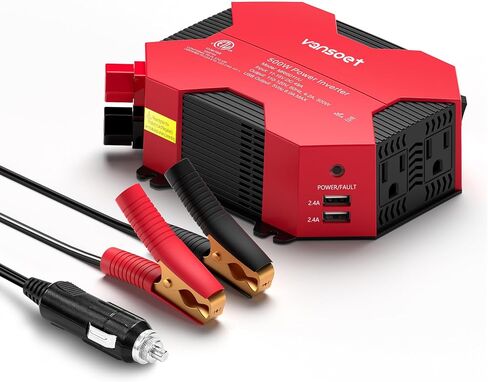500 Watt Car Power Inverter DC 12V to AC 110V Car Plug Inverter Adapter Power Converter with 4 USB Charging Ports and 2 AC Outlets Car Charger in Kuwait
