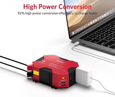 500 Watt Car Power Inverter DC 12V to AC 110V Car Plug Inverter Adapter Power Converter with 4 USB Charging Ports and 2 AC Outlets Car Charger in Kuwait
