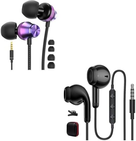 3.5mm Jack Wired Earbuds in-Ear Headphones with Microphone in Kuwait