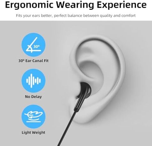 3.5mm Jack Wired Earbuds in-Ear Headphones with Microphone in Kuwait