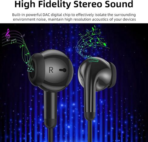 3.5mm Jack Wired Earbuds in-Ear Headphones with Microphone in Kuwait