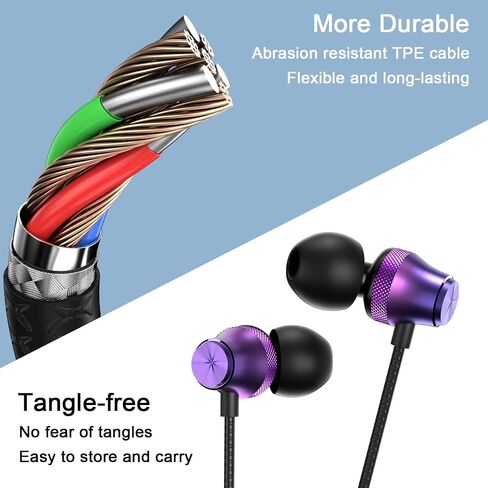 3.5mm Jack Wired Earbuds in-Ear Headphones with Microphone in Kuwait
