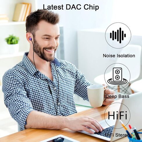 3.5mm Jack Wired Earbuds in-Ear Headphones with Microphone in Kuwait