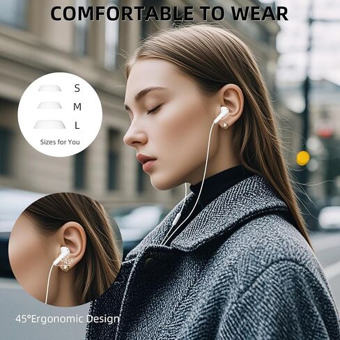 Jelanry USB C Headphones with Microphone Wired Earbuds Volume/Mute Function in Kuwait