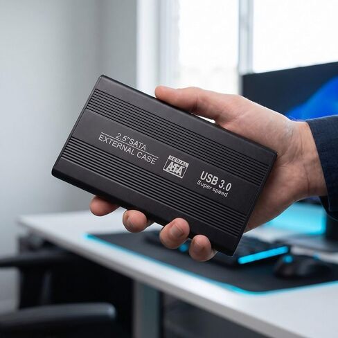 2.5 Inch SATAs External Hard Drive Enclosure USB 3.0 – Portable Aluminum Case for 5Gbps HDD SSD SATAs, Easy Installation with LED Indicator in Kuwait