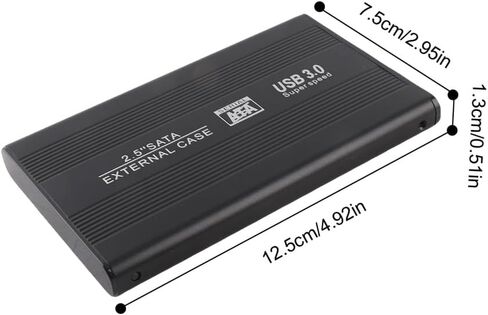 2.5 Inch SATAs External Hard Drive Enclosure USB 3.0 – Portable Aluminum Case for 5Gbps HDD SSD SATAs, Easy Installation with LED Indicator in Kuwait