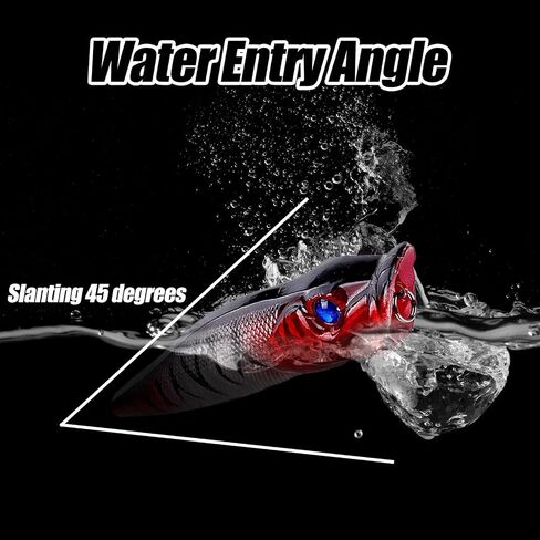 Topwater Popper Fishing Lures with Rattle Beads 10Pcs FS/YE-13 in Saudi Arabia