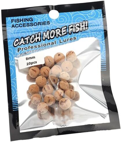 40-pcs 8mm/10mm 20pcs/Pack Buoyant Cork Balls, Carp Fishing Boilies, Floating Ball Baits, Carp Fishing Accessories in Kuwait