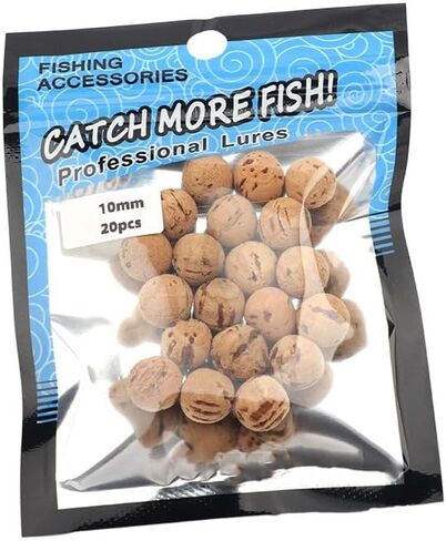 40-pcs 8mm/10mm 20pcs/Pack Buoyant Cork Balls, Carp Fishing Boilies, Floating Ball Baits, Carp Fishing Accessories in Kuwait