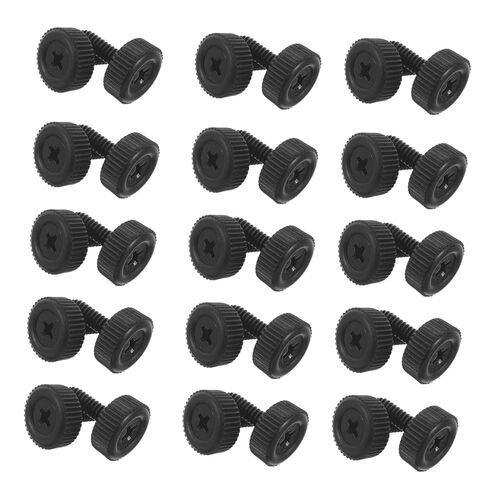 HEMOTON 100pcs Black Round Head Desktop Computer Case Screws Set with Plastic and Alloy Material for Secure Assembly and Installation in Electronic Repair and PC Side Panel Fixing in Saudi Arabia