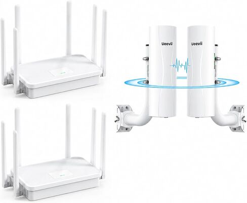 UeeVii CPE688 Wireless Bridge with 2 WR3000K WiFi Router in Saudi Arabia