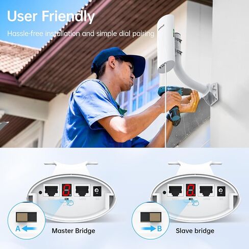 UeeVii CPE688 Wireless Bridge with 2 WR3000K WiFi Router in Saudi Arabia