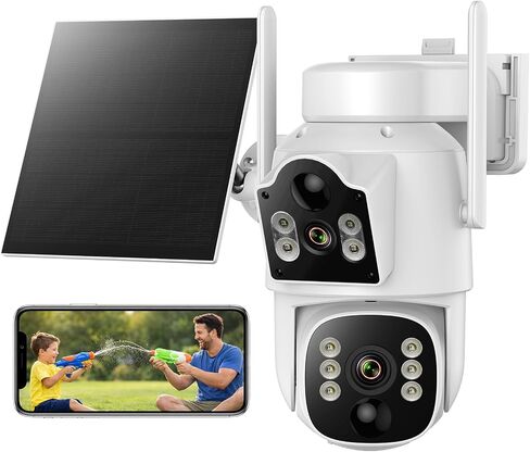 Camcamp 4G Cellular Security Camera, Solar Camera Wireless Outdoor 2K 360° PTZ Live View with Auto-Tracking, Color Night Vision, Built-in SIM Card, Cloud Storage, IP66 Weatherproof in Saudi Arabia