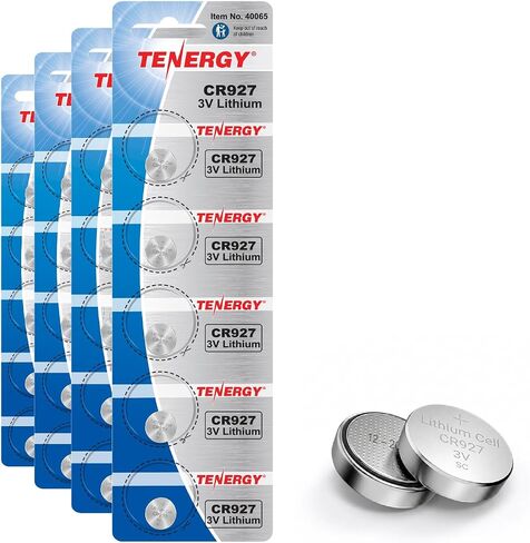 بطارية خلية زر ليثيوم Tenergy CR927 3V، للساعات، وأجهزة استشعار درجة الحرارة، وزجاجات المياه الذكية، وأجهزة التحكم عن بعد، 10 عبوات in Kuwait