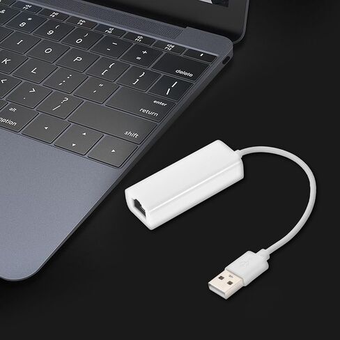 USB Ethernet Adapter 10/100mbps Abs Rj-45 No Driver White in Kuwait