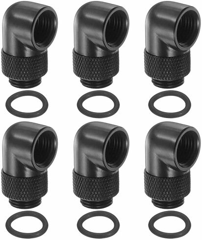 2-Pack G1/4" Male to Female Extender Connector,Black/Green Ring in Kuwait