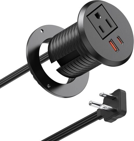 2 inch Desk Power Grommet USB C 20W,Ultra-Flat Plug Power Strip in Kuwait