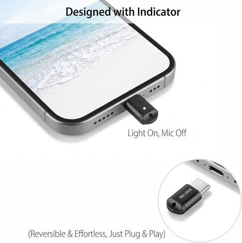 REC LOCK 2-Pack USB-C Mic Blocker Plug & Play for Smartphone, Tablet & PC in Kuwait