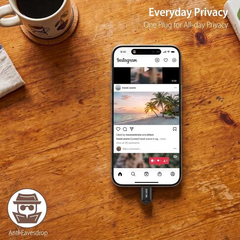 REC LOCK 2-Pack USB-C Mic Blocker Plug & Play for Smartphone, Tablet & PC in Kuwait