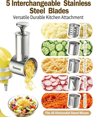 Large Stainless Steel Slicer Shredder Attachment for Kitchenaid Stand Mixer in Saudi Arabia